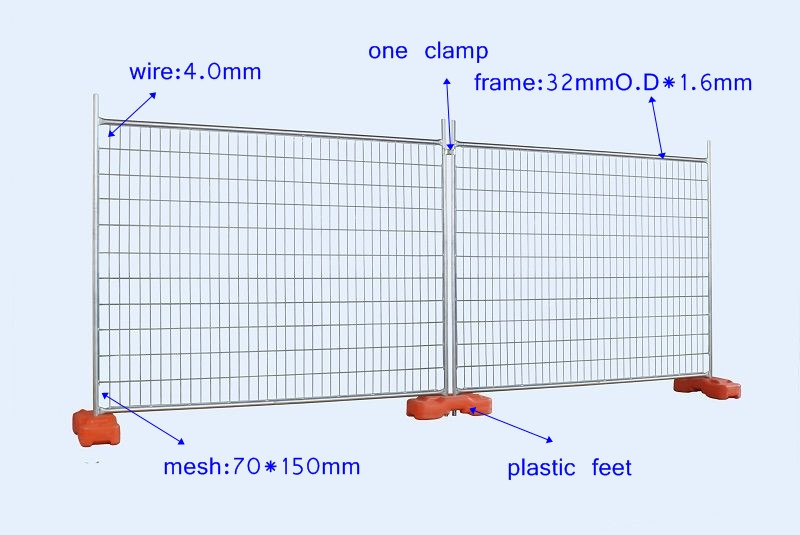 32mm*1.6mm outer diameter temporary fence