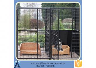 Welded mesh wire dog kennel easy to clean