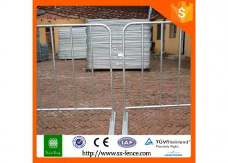 Pedestrian high barriers construction site with crowd traffice barrier