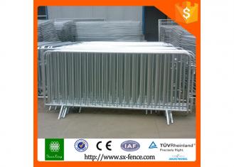 Pedestrian high barriers construction site with crowd traffice barrier