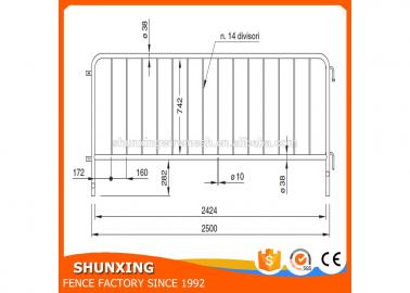 Hot-Dipped Galvanized Crowd control barrier for sale #4 image